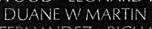 Martin's name inscribed on the Wall